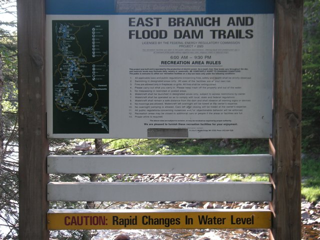 Flood Dam Trail sign